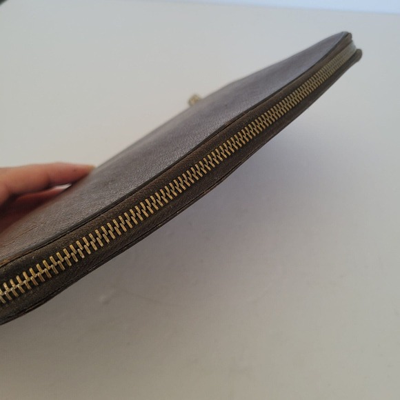 LOUIS VUITTON LV Brown Zip Around Wallet Organizer Atoll Large Clutch Unisex - Picture 12 of 14